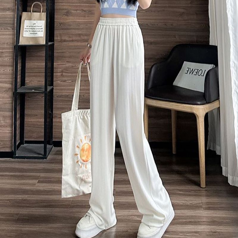 Women's Daily Preppy Style Simple Style Solid Color Full Length Straight Pants