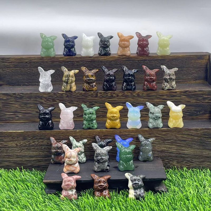 Cute Animal Natural Stone Ornaments Artificial Decorations