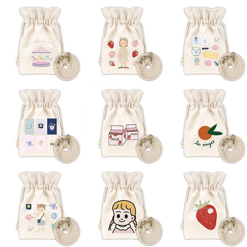 Women's Preppy Style Streetwear Fruit Canvas Shopping Bags