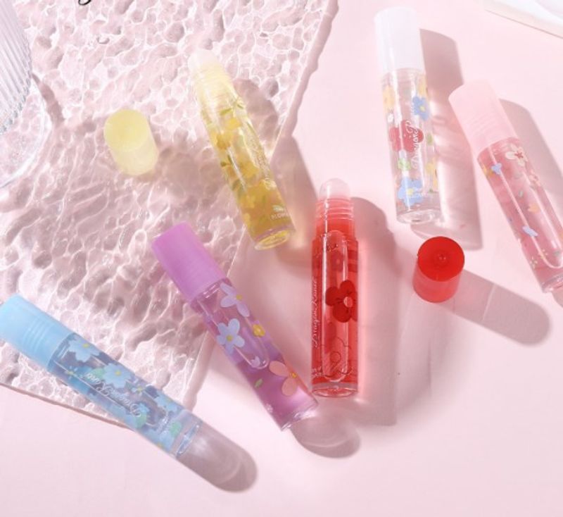 Elegant Solid Color Plastic Lip Balm