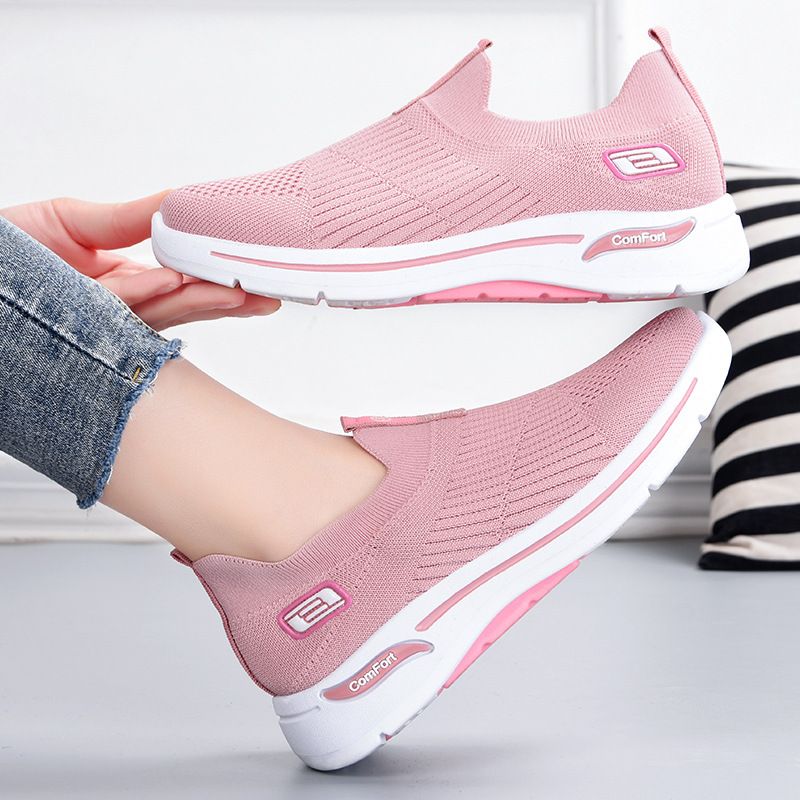 Women's Casual Solid Color Round Toe Sports Shoes