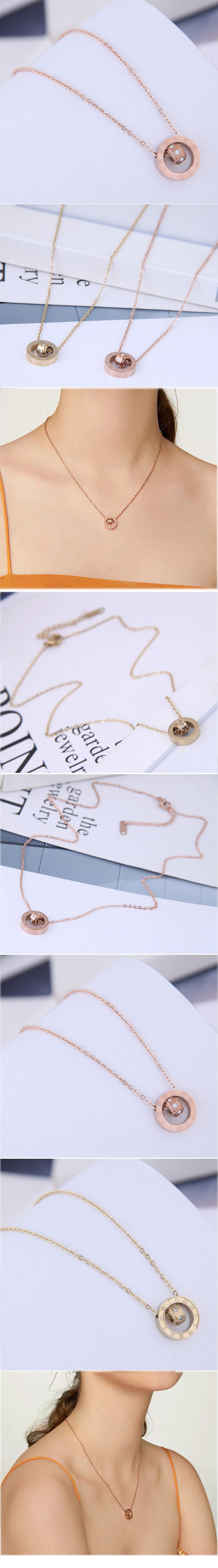 Exquisite Korean Fashion Titanium Steel Chain Simple Necklace display picture 1