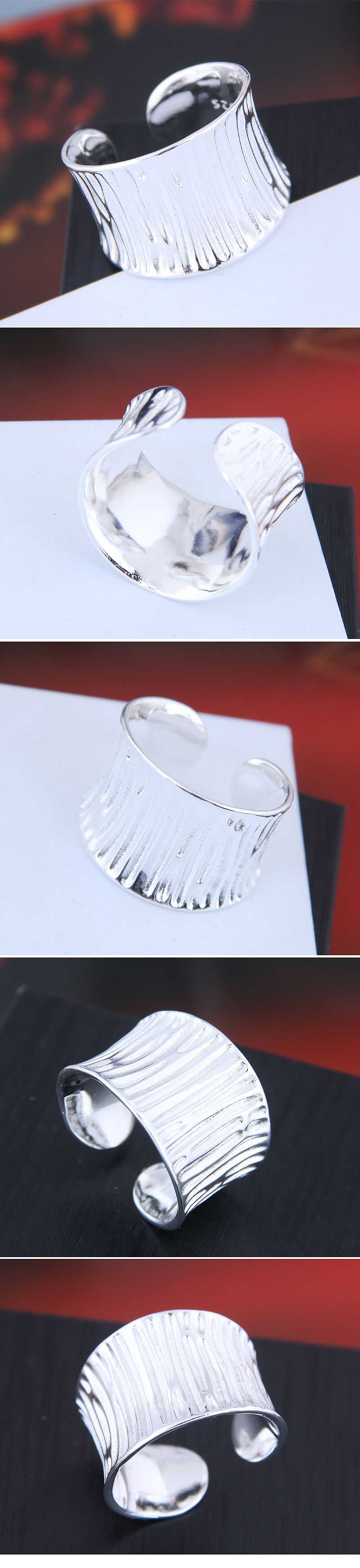 J988 Exquisite Koreanische Mode Süße Ol Einfache Persönlichkeit Offenen Ring display picture 1