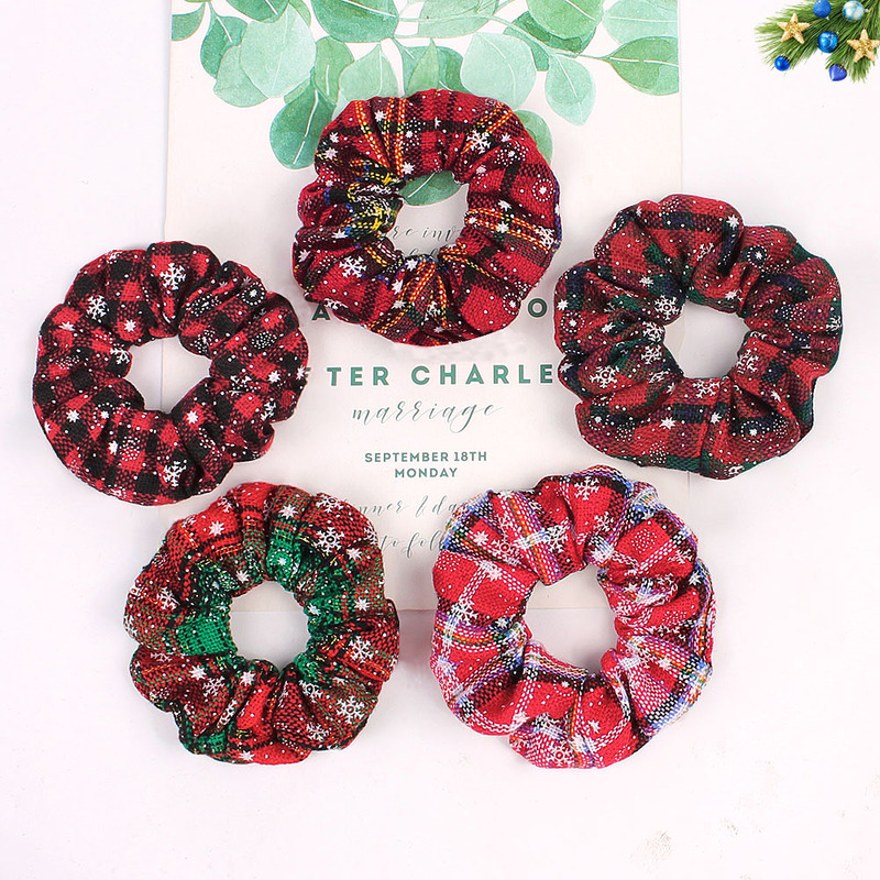 New Christmas Hair Scrunchies For Women Wholesale display picture 1