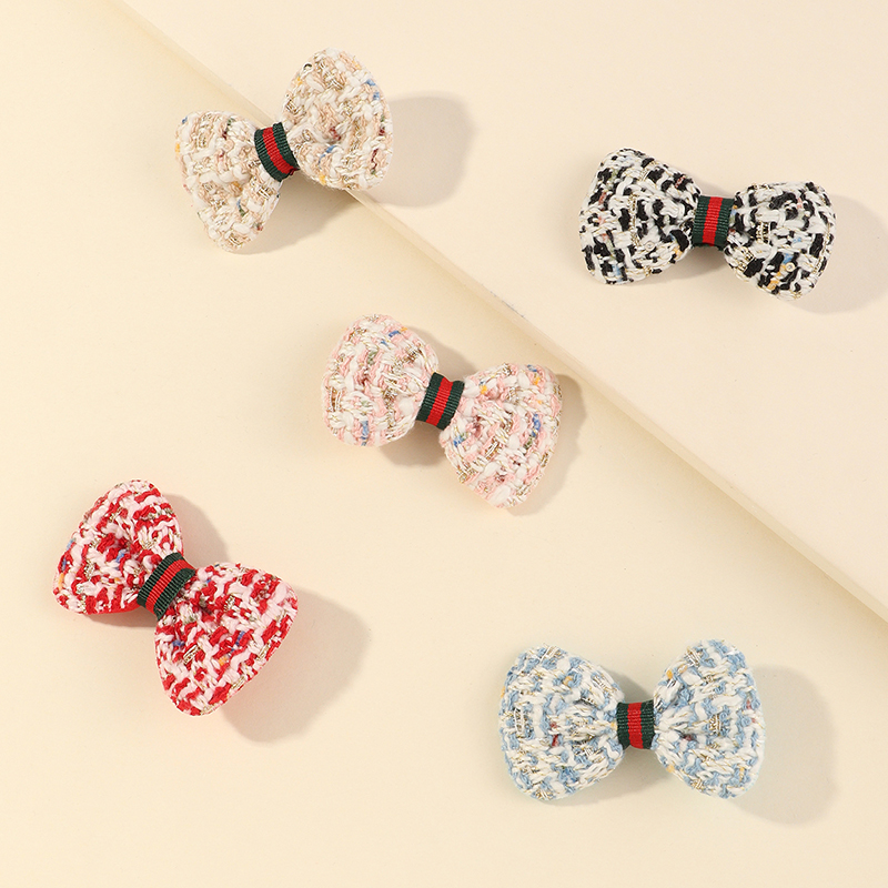 Cute New  Knitted Wool Bow Hairpins Set display picture 1