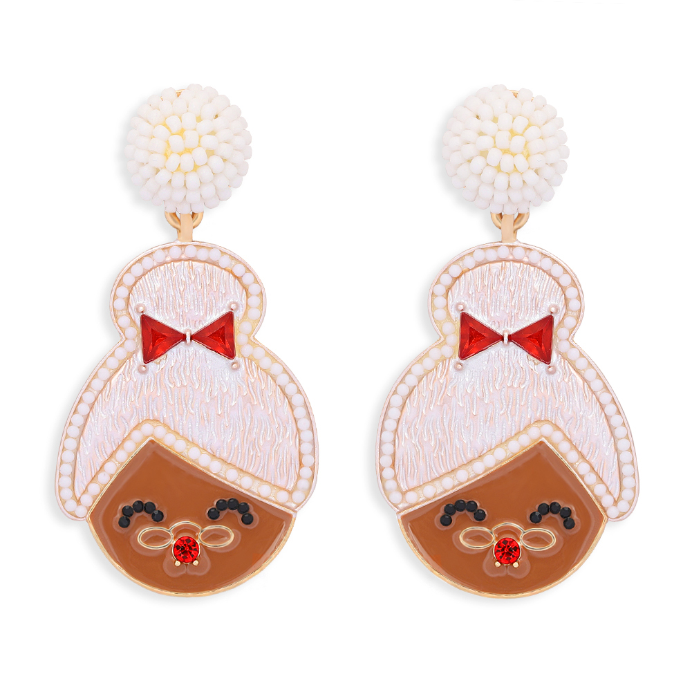 Christmas Grandmother Diamond Earrings display picture 4