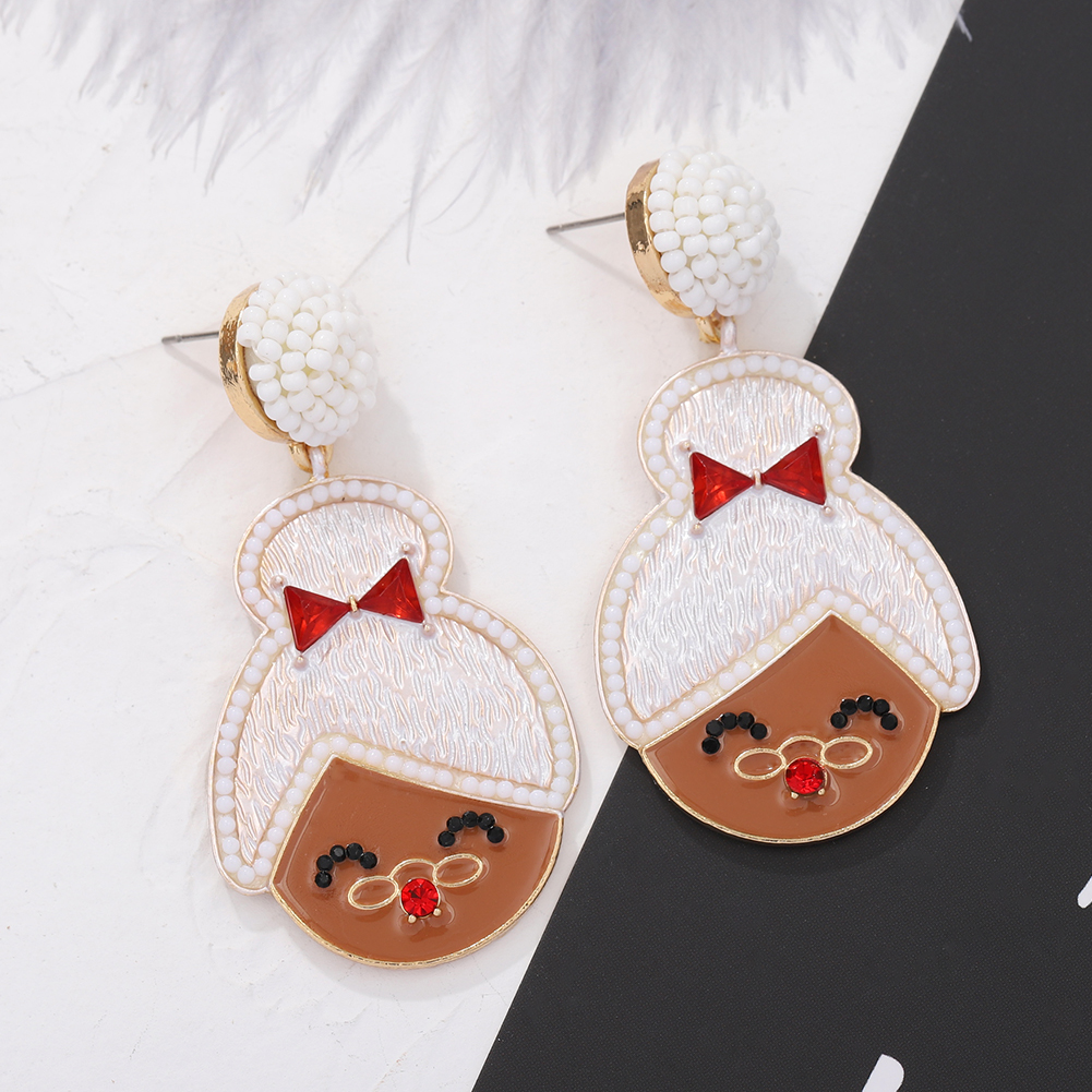 Christmas Grandmother Diamond Earrings display picture 9