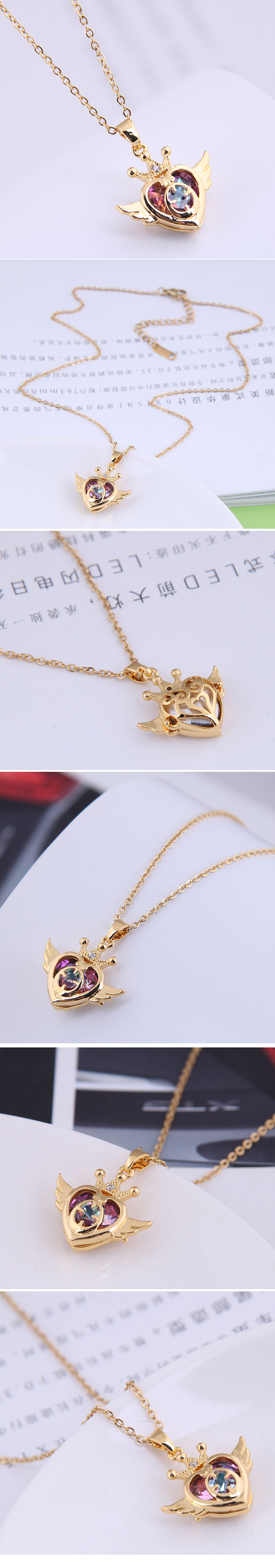 Korean Fashion Sweet Angel Love  Necklace display picture 1