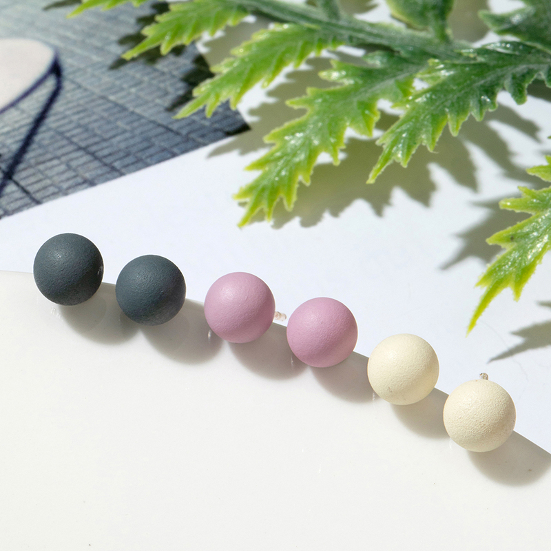 New Colorful Round Ball   Earrings display picture 1