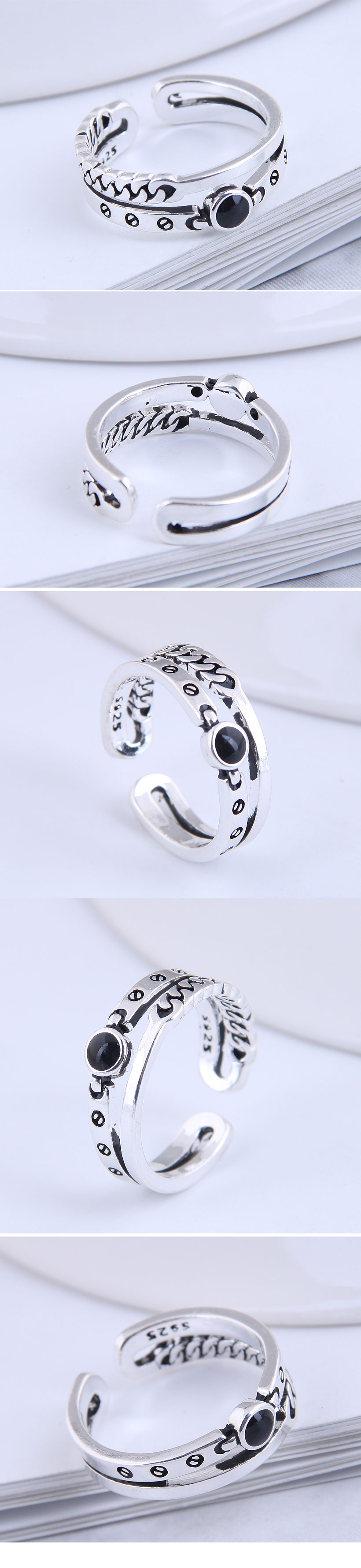 Fashion Retro Simple Open Ring display picture 1