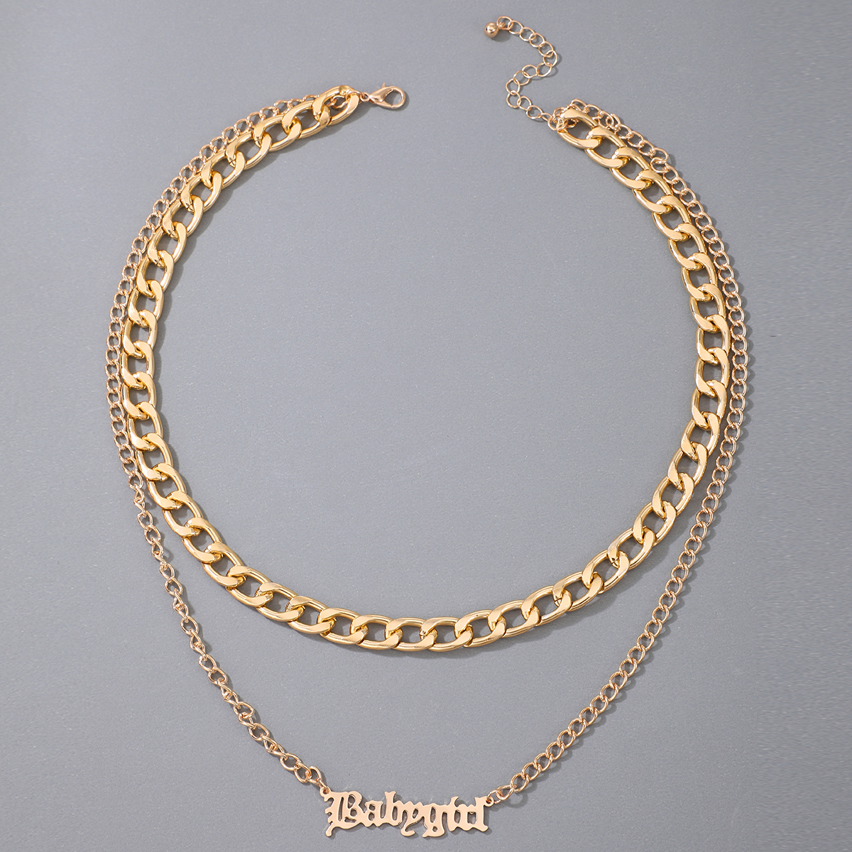 Fashion Exaggerated Letter Double-layer Necklace display picture 3
