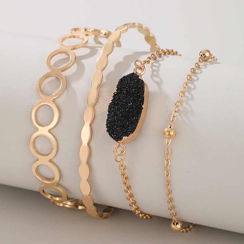 Einfaches Armband-set Aus Goldener Perlenlegierung display picture 1