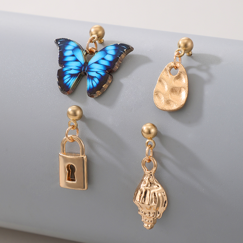 Boucles D&#39;oreilles Papillon Bleues display picture 1