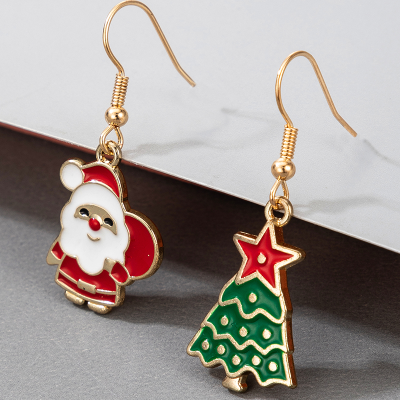 Cute Christmas Santa Claus Pendant Earrings display picture 1