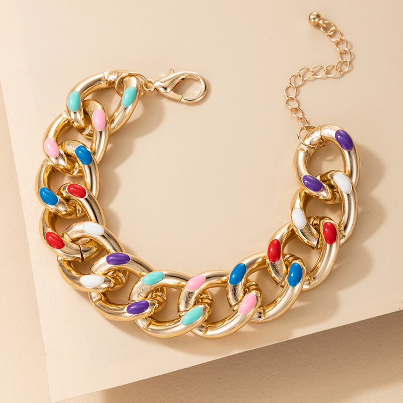 Thick Chain Adjustable Bracelet display picture 5