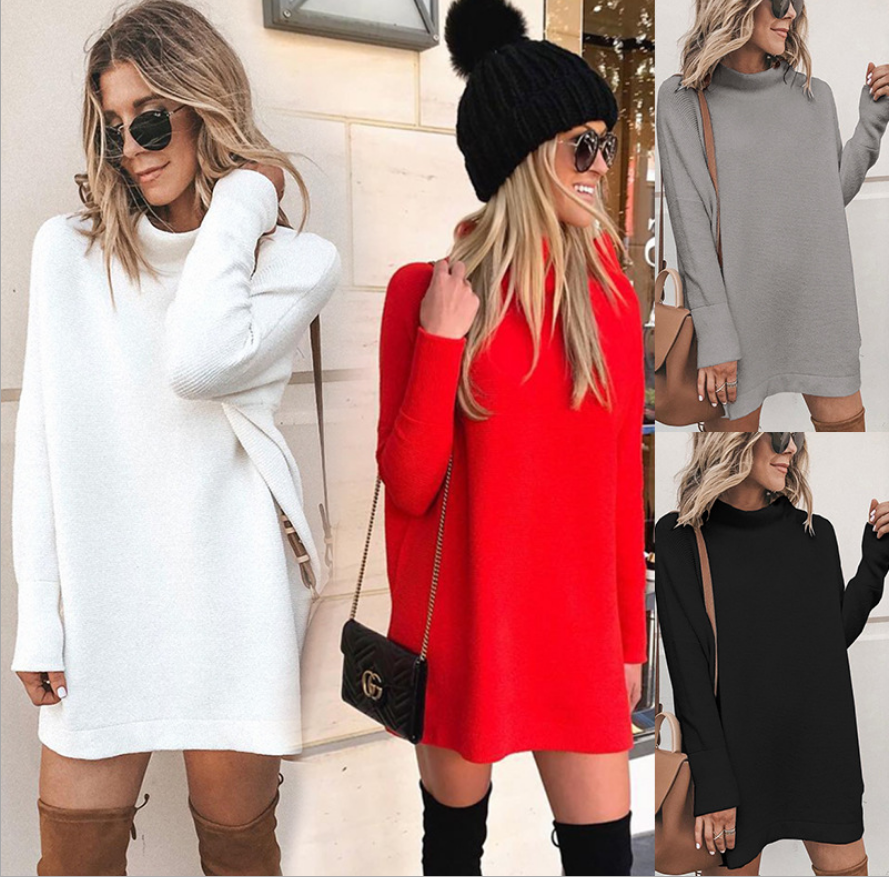 Casual Long-sleeved Round Neck Dress display picture 3