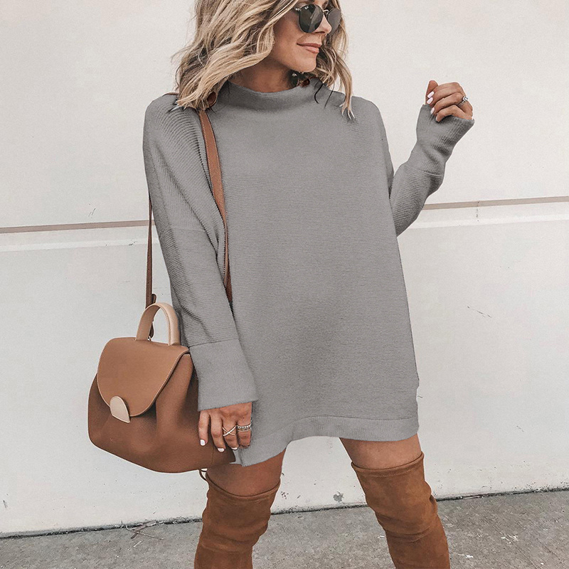 Casual Long-sleeved Round Neck Dress display picture 9