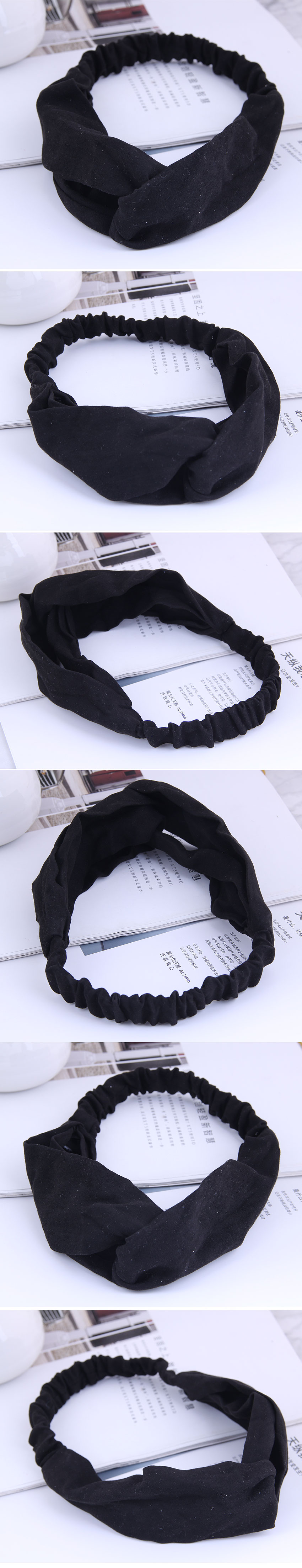 Korean Fashion All-match Solid Color Sports Headband display picture 1