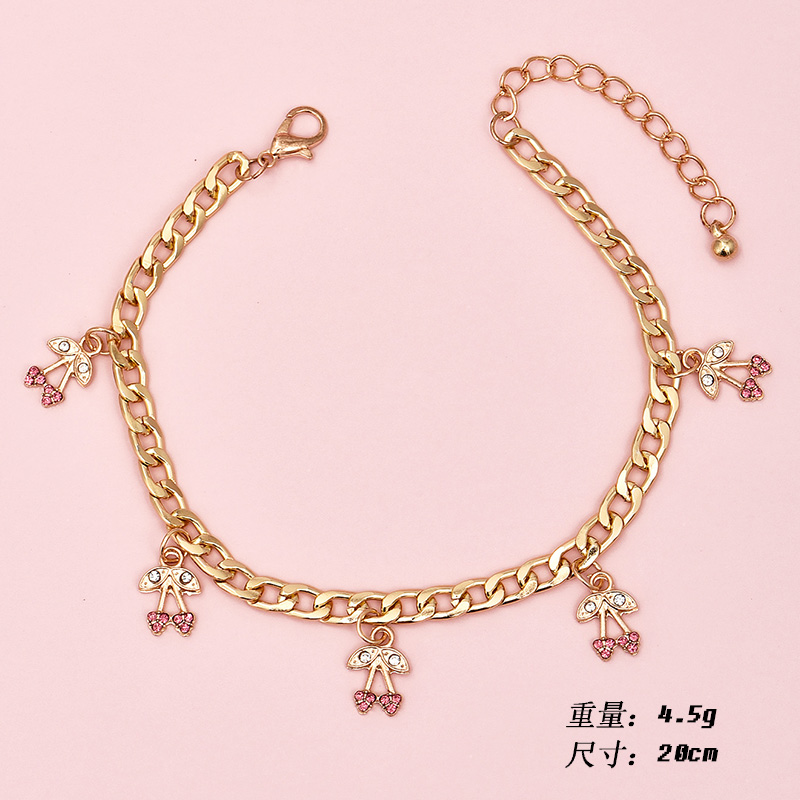 Fashion  Cherry Fruit Element Anklet display picture 1