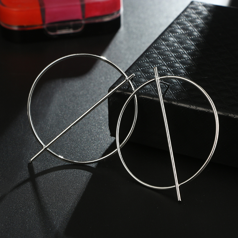 Circle Geometric Earrings display picture 3