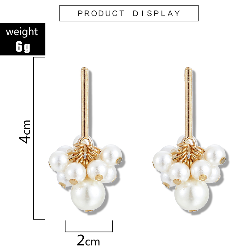 Korean Fashion Trendy Pearl Earrings display picture 3