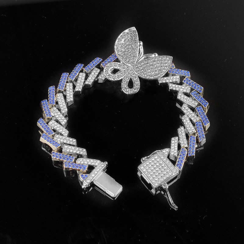 Hip Hop Micro Diamant Schmetterling Magnet Armband display picture 6