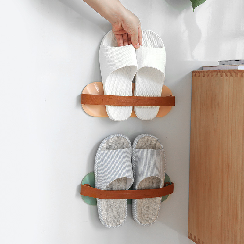 Bathroom Wall-mounted Paste Slippers Rack display picture 1