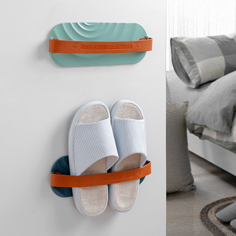 Bathroom Wall-mounted Paste Slippers Rack display picture 2