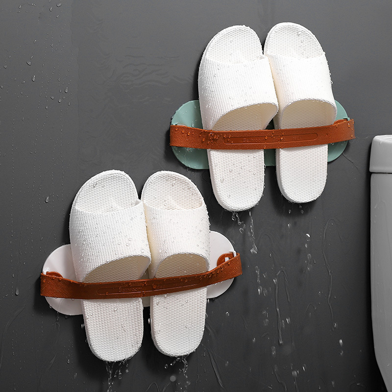 Bathroom Wall-mounted Paste Slippers Rack display picture 4