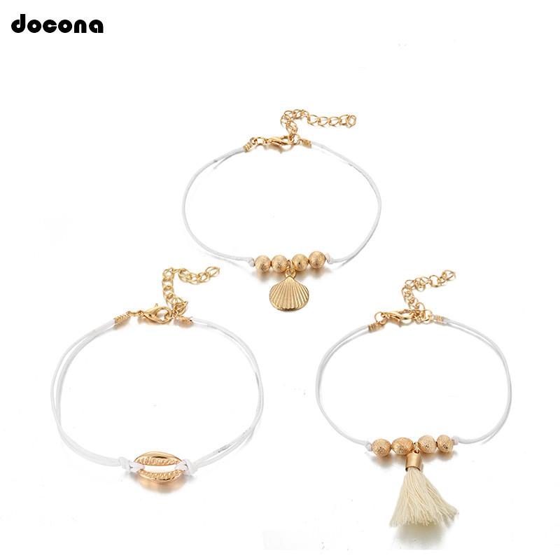 New Tassel Shell Anklet display picture 2