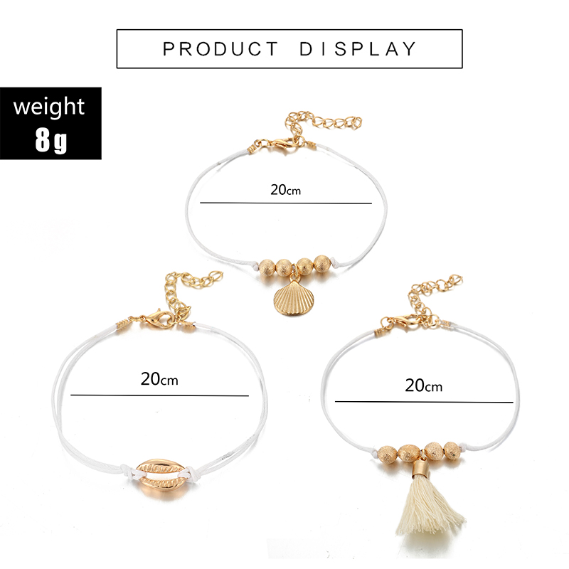 New Tassel Shell Anklet display picture 3