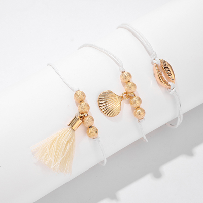 New Tassel Shell Anklet display picture 5