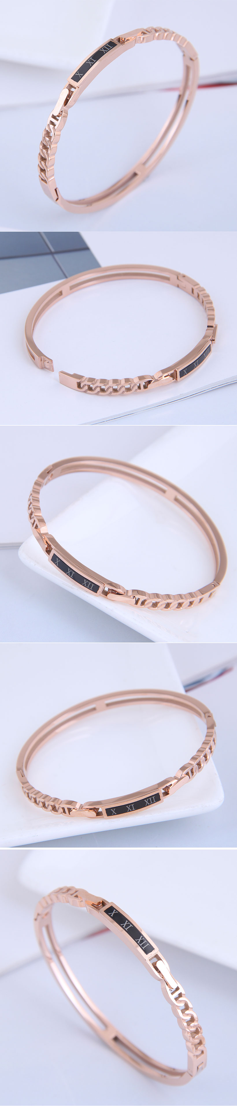 Fashion Titanium Steel Simple Bracelet display picture 1