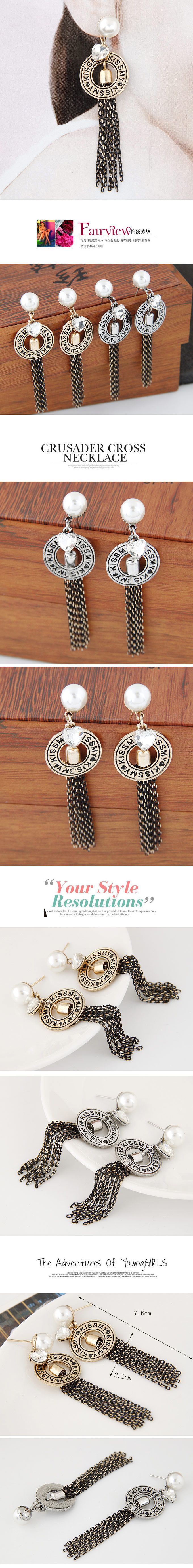 Simple Tassel Exaggerated Earrings display picture 1