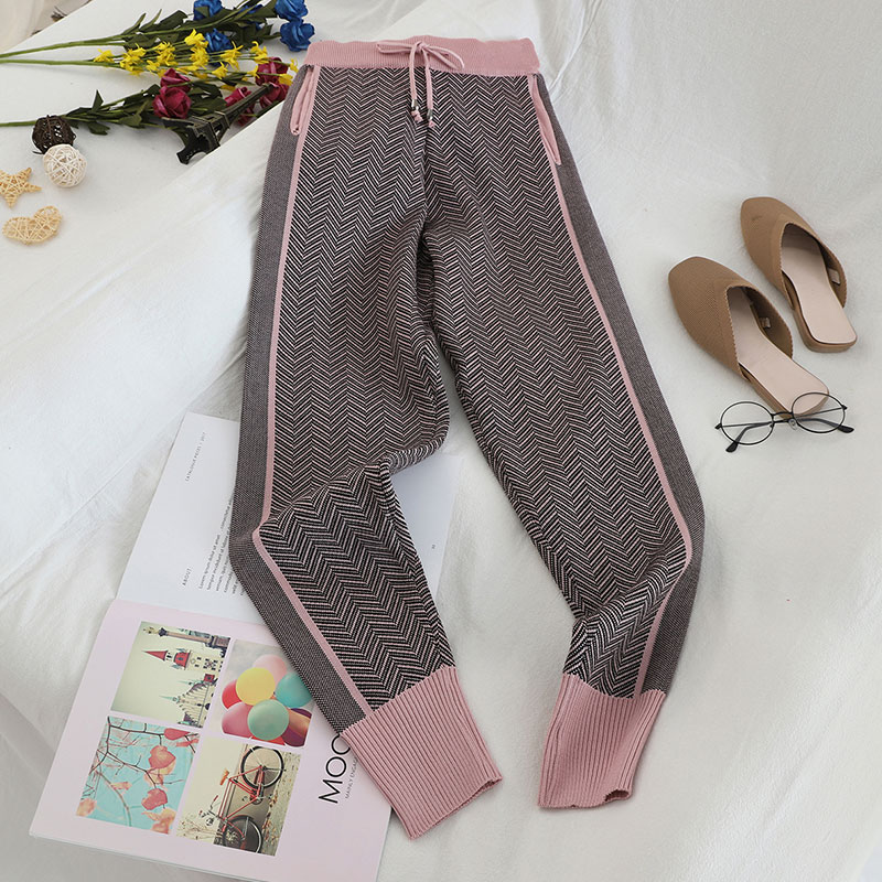 Women's Casual Spiral Stripe Knitted Fabric Rib-knit Pants Sets display picture 8