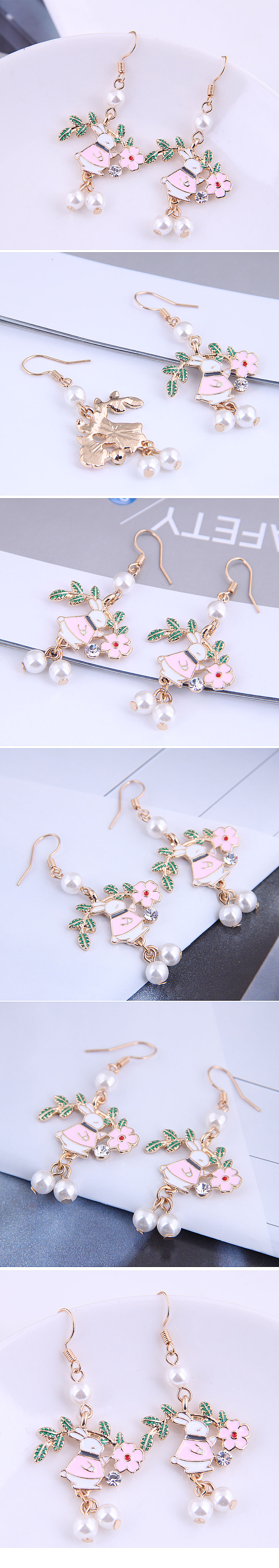 Korean Fashion Sweet And Cute Rabbit  Earrings display picture 1