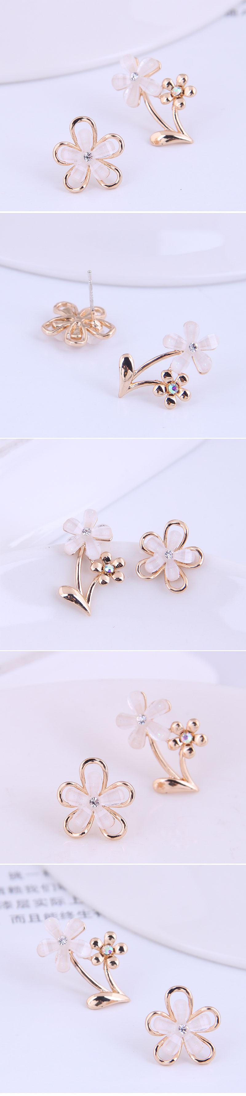 Korean Fashion Sweet Ol Flower  Stud Earrings display picture 1