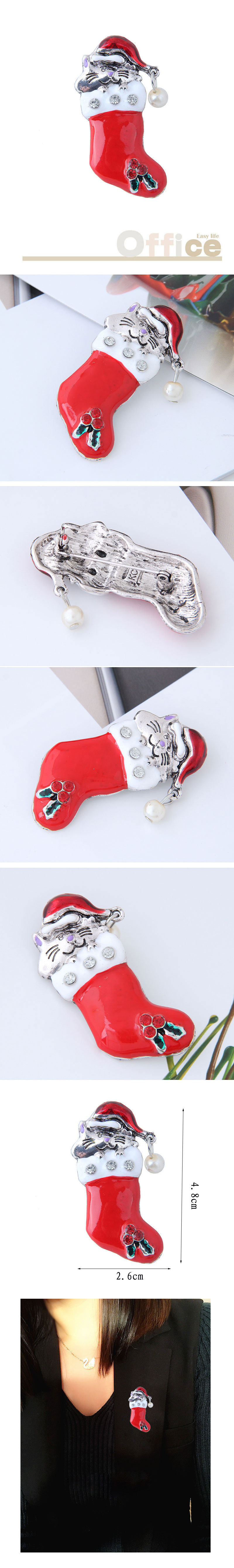 Fashion Metal Christmas High Boots  Brooch display picture 1