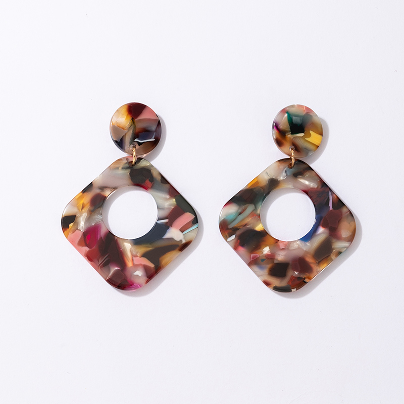 Square Hollow Earrings display picture 4