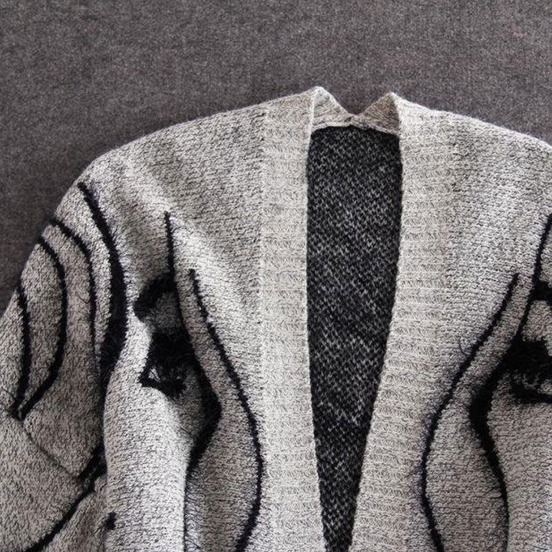 Fashion Mid-length Knitted Cardigan display picture 6
