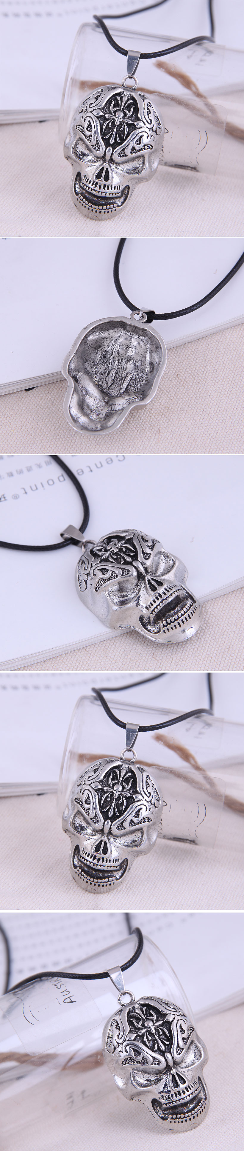 Fashion Retro Paw Skull Exaggerated Personality Necklace display picture 1