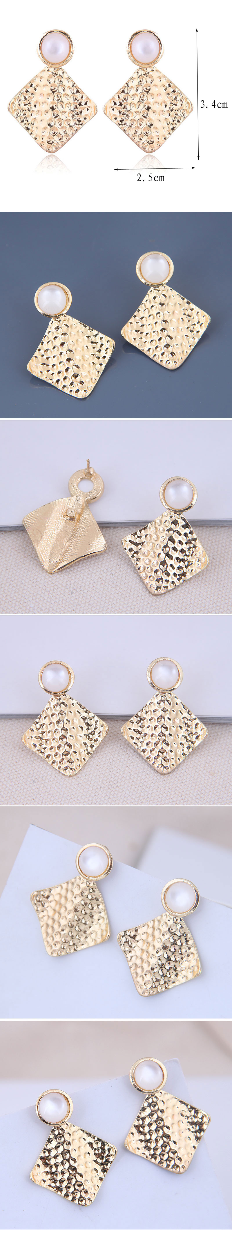 Earrings Fashion Metal Geometric Shaped Stud Earrings display picture 1