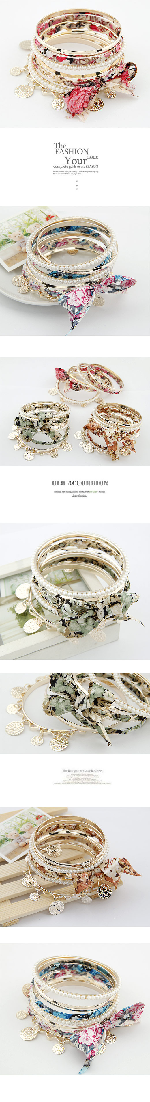 Fashion Bracelets Korean Fashion Temperament Bow Multilayer Pearl Bracelet display picture 1