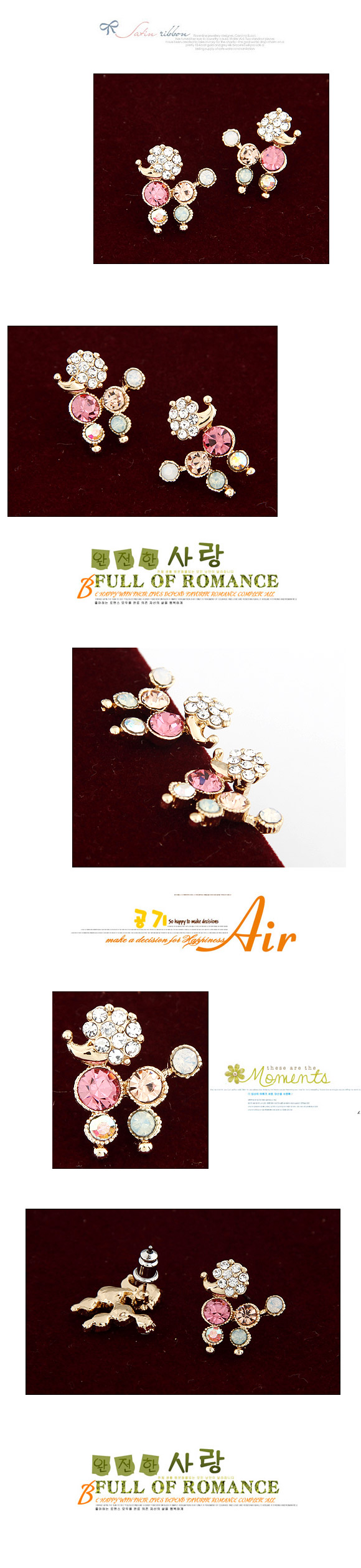 Korean Fashion Princess Dog Temperament Earrings display picture 1