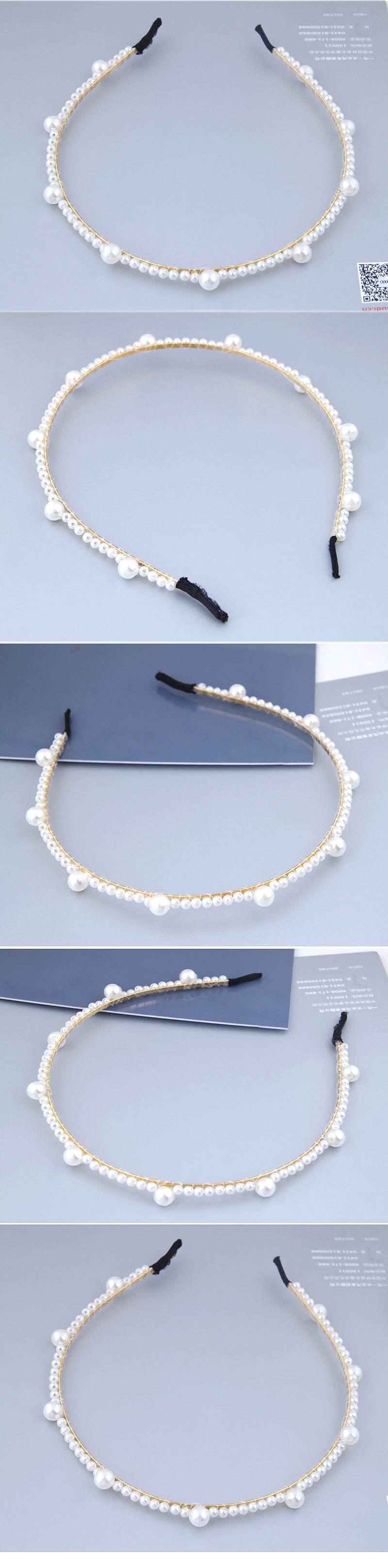 Korean Fashion Sweet And Elegant Pearl Personalized Headband Hair Hoop Hair Accessories display picture 1