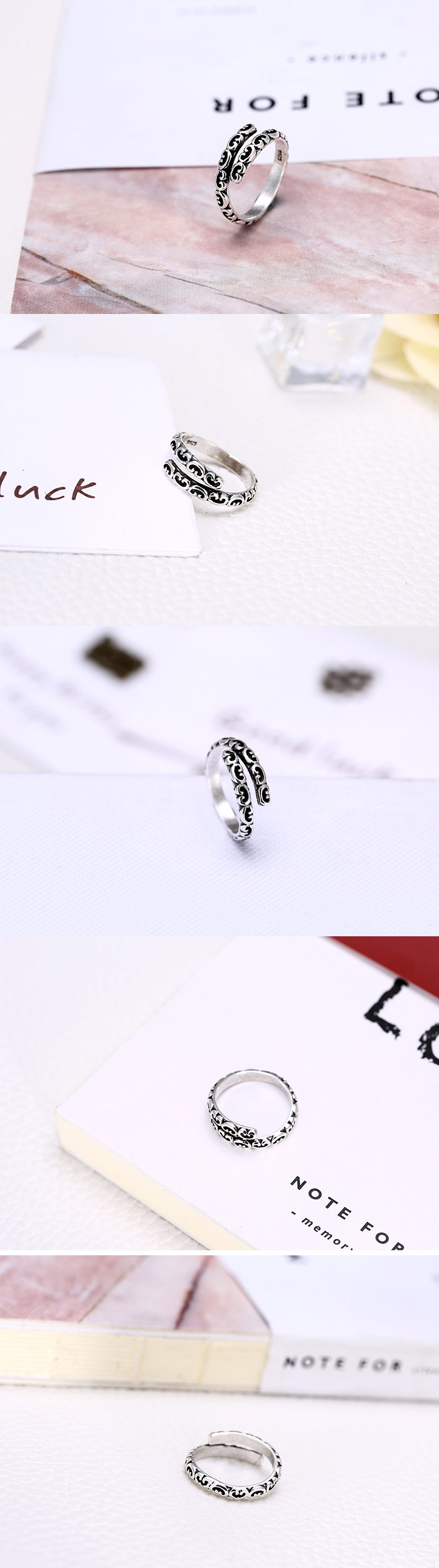 Metal Imitation Thai Silver Open Ring Wholesales Yiwu Suppliers China display picture 1