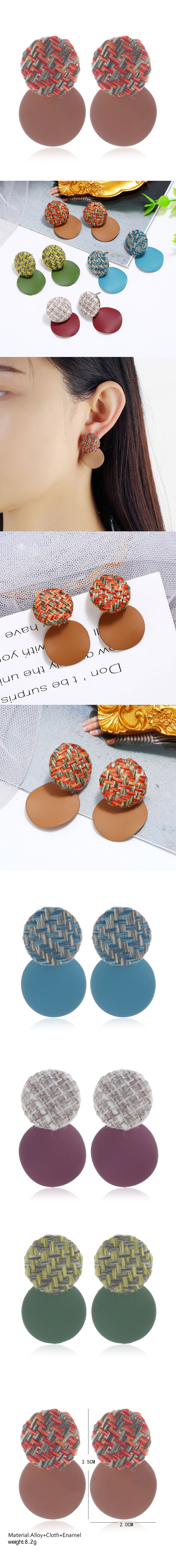 Yi Wu Jewelry New Fashion Simple Wild Disc Earrings Wholesale display picture 1