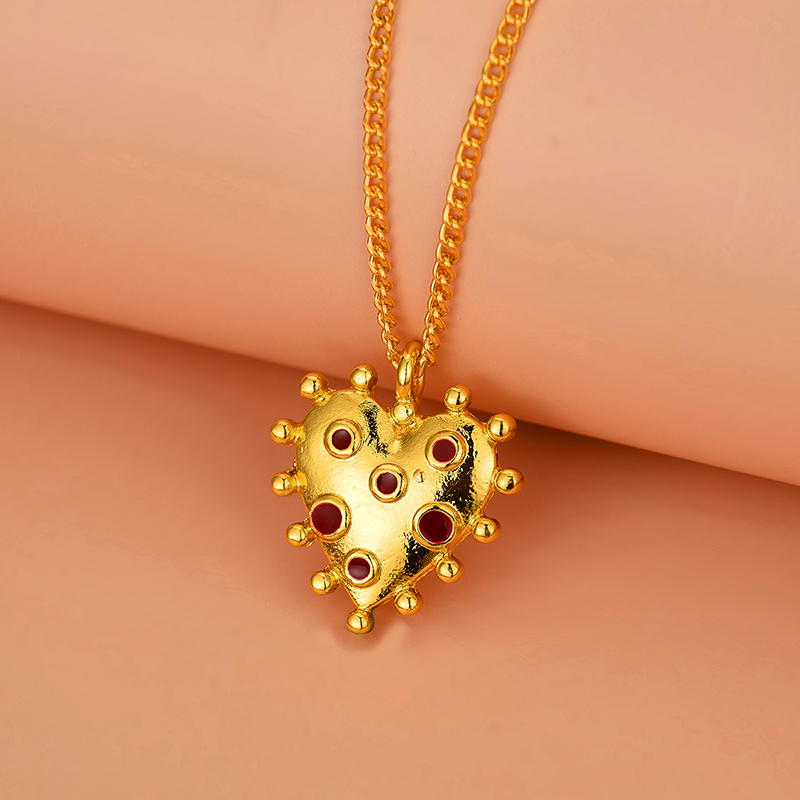 Yi Wu Jewelry New Gold-plated Love Necklace Punk Style Necklace Women Wholesale display picture 1