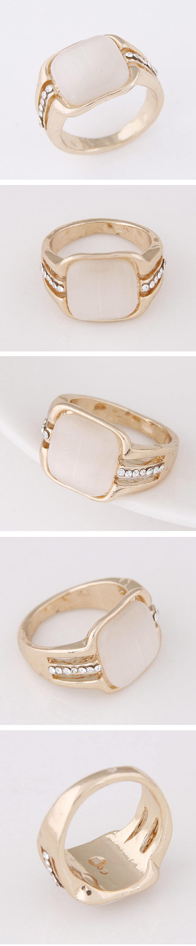 Korean Fashion Sweet Opal Ring Wholesale display picture 1