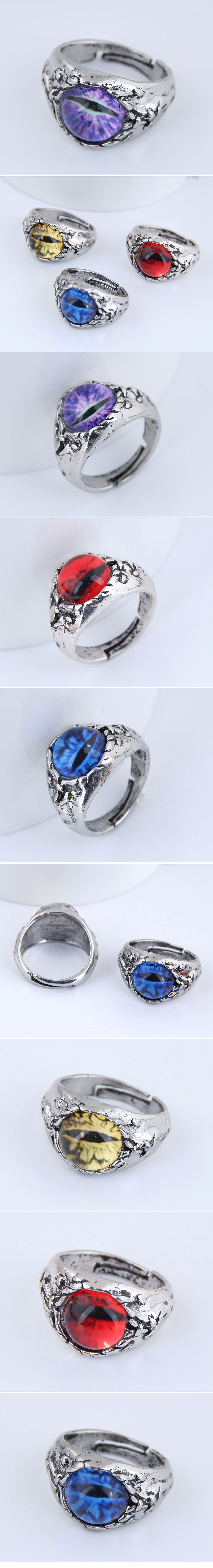 Yiwu Jewelry Wholesale Fashion Punk Simple Devil&#39;s Eye Open Ring Wholesale display picture 1